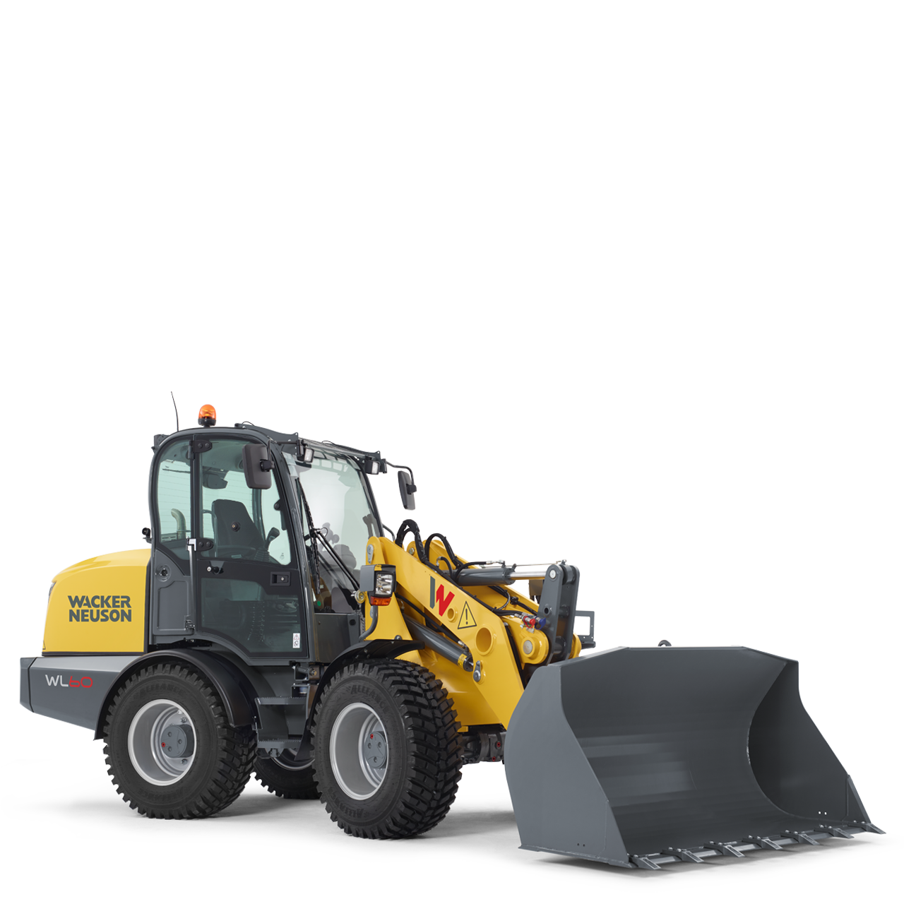 Wacker Neuson wheel loader WL60 with earth bucket, studio